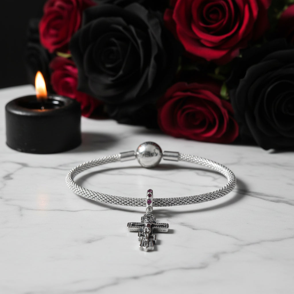 Punk Retro Cross Pendant-Black Diamonds New York