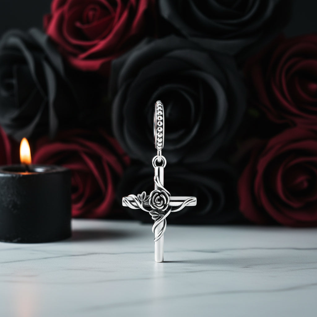 Punk Retro Cross Pendant-Black Diamonds New York