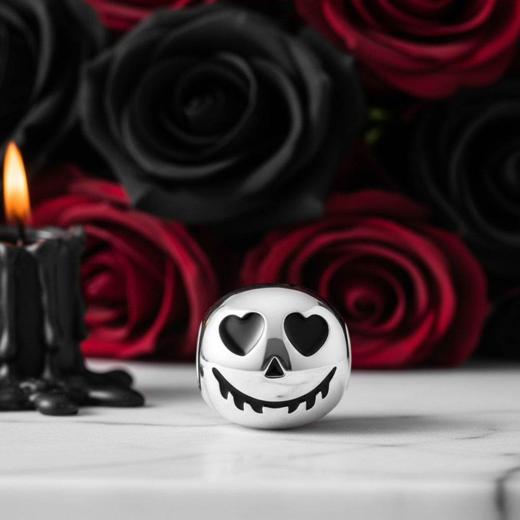 Punk Skull with Bold Enamel Pattern Beads-Black Diamonds New York
