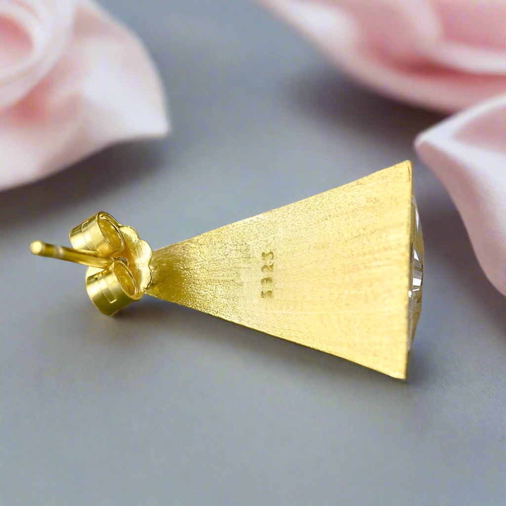 Pyramid Stud Earrings-Black Diamonds New York