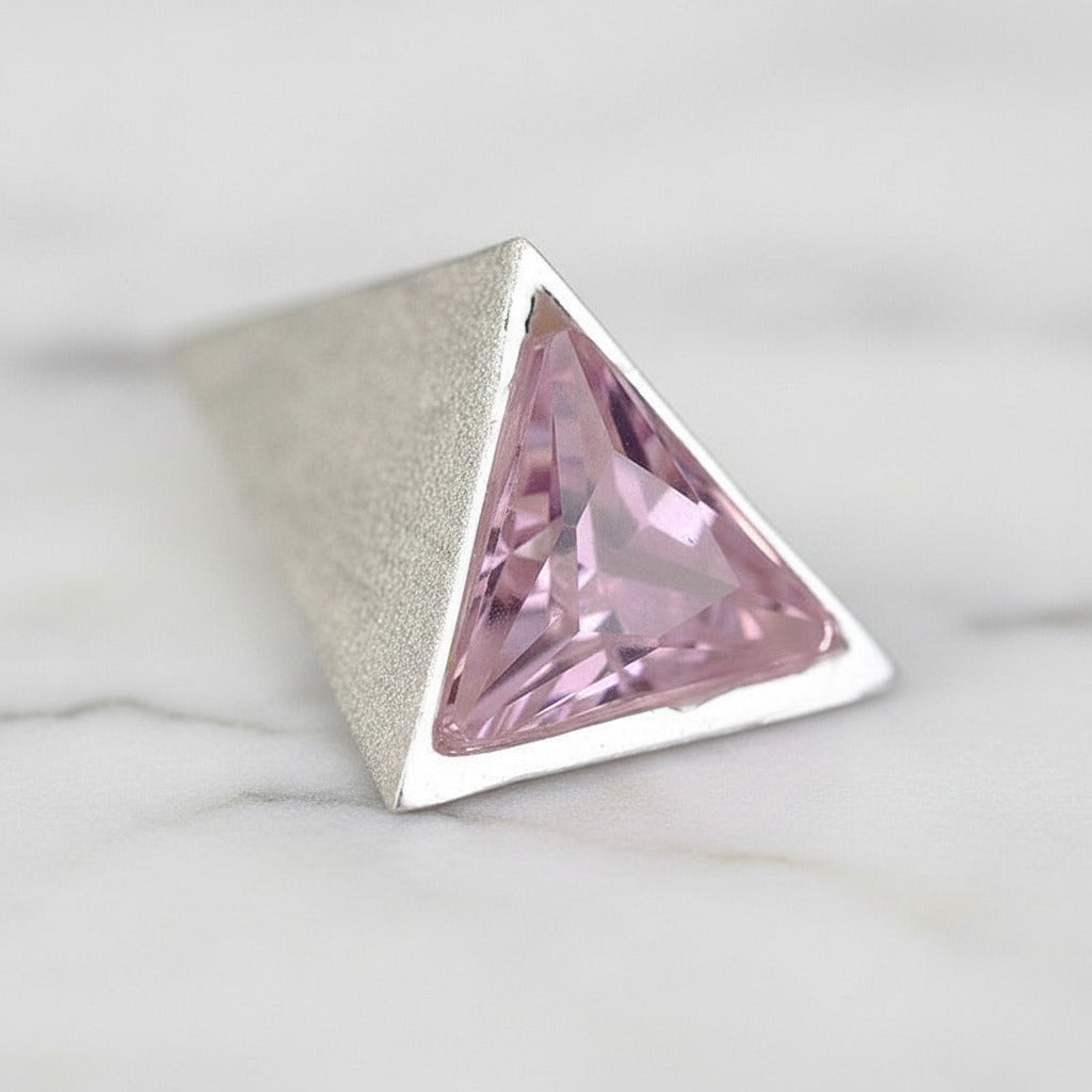 Pyramid Stud Earrings-Black Diamonds New York