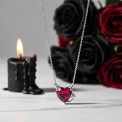 Red Diamond Option Little Devil & Angel Necklace-Black Diamonds New York