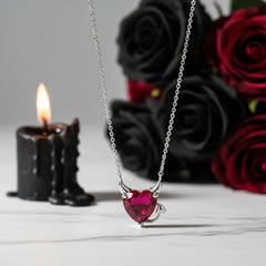 Red Diamond Option Little Devil & Angel Necklace