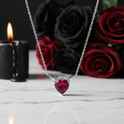 Red Diamond Option Little Devil & Angel Necklace-Black Diamonds New York