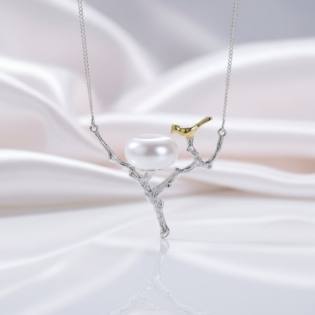 Retray Bird Necklace with Aventurine-Black Diamonds New York