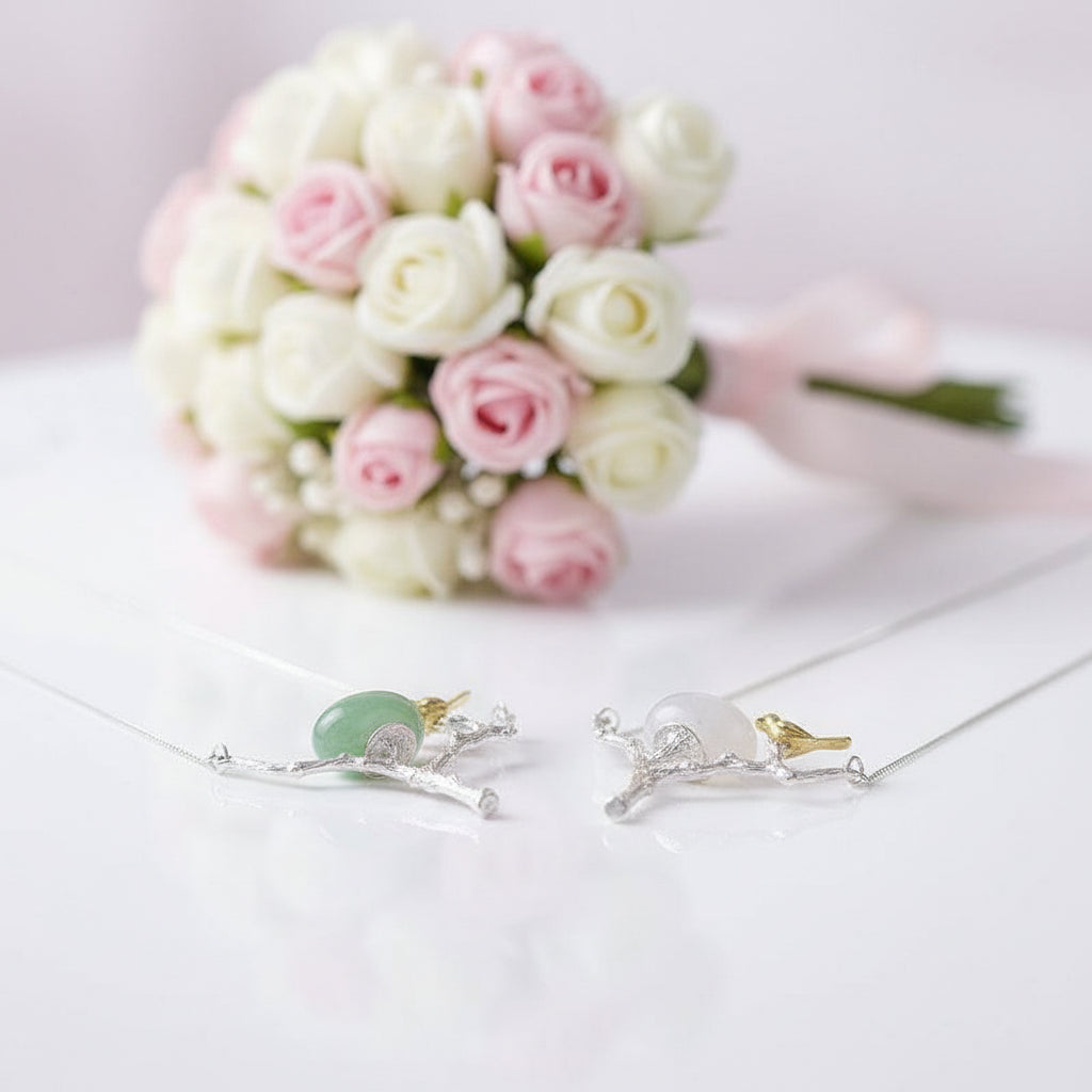 Retray Bird Necklace with Aventurine-Black Diamonds New York