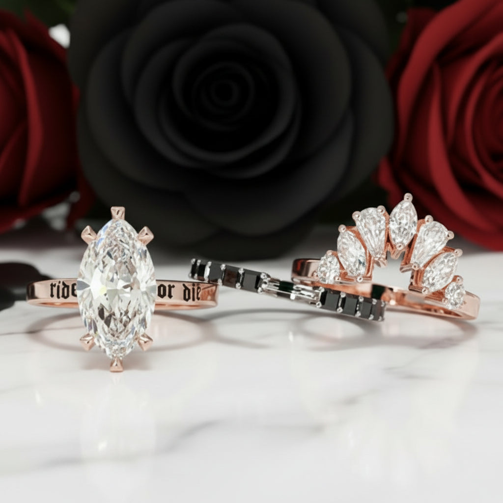 VIP Upgrade- Ride or Die Wedding Rings (Aftersale Service)-Black Diamonds New York