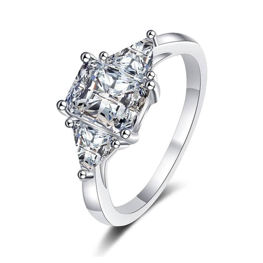 Romantic 3ct Diamond Square Ring-Black Diamonds New York