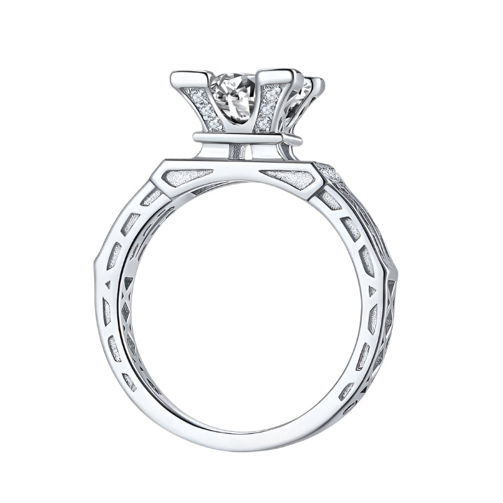 Romantic Eiffel Tower Moissanite Engagement Ring from Black Diamonds