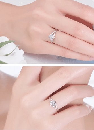 Romantic Rose 2ct Round Cut Moissanite Diamond Engagement Ring-Black Diamonds New York