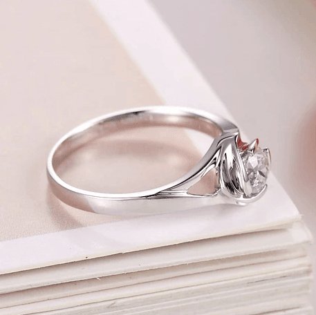 Romantic Rose 2ct Round Cut Diamond Engagement Ring-Black Diamonds New York