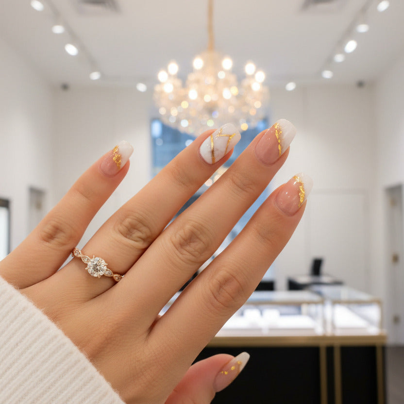 Rose Gold 1.0 ct Round Cut Diamond Promise Ring-Black Diamonds New York