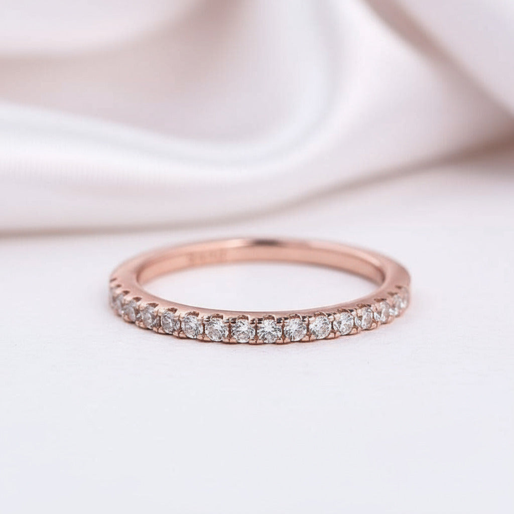 Rose Gold Oval Cut Simulated Diamond 3Pcs Wedding Ring Set-Black Diamonds New York