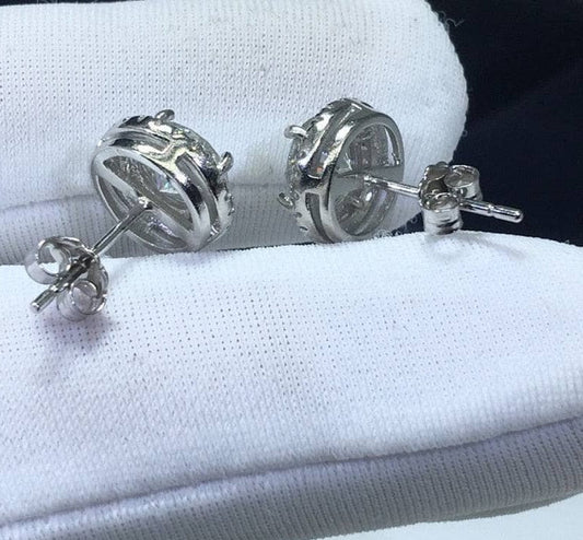 Round Brilliant Cut Diamond Stud Earrings-Black Diamonds New York