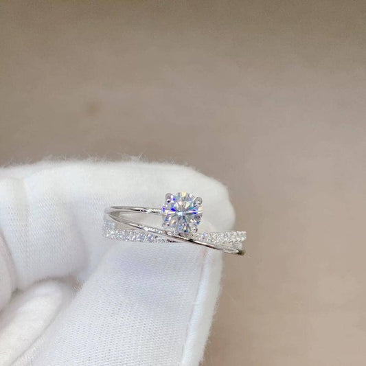 Round Cut 0.5 Carat VVS1 Diamond Engagement Ring-Black Diamonds New York