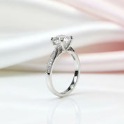 Round Cut 1-2 Carat Diamond Engagement Ring-Black Diamonds New York