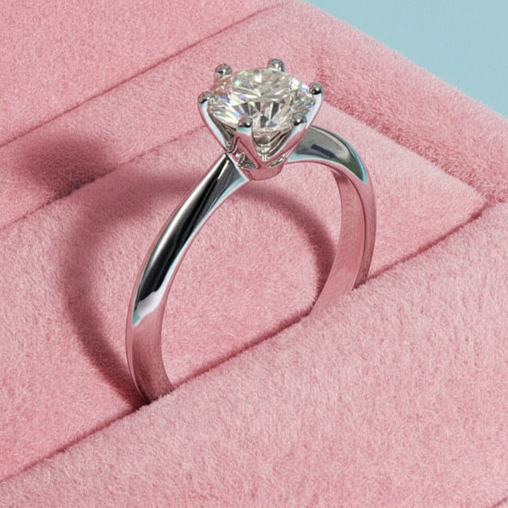 Round Cut 1-3 Carat Diamond Engagement Ring-Black Diamonds New York