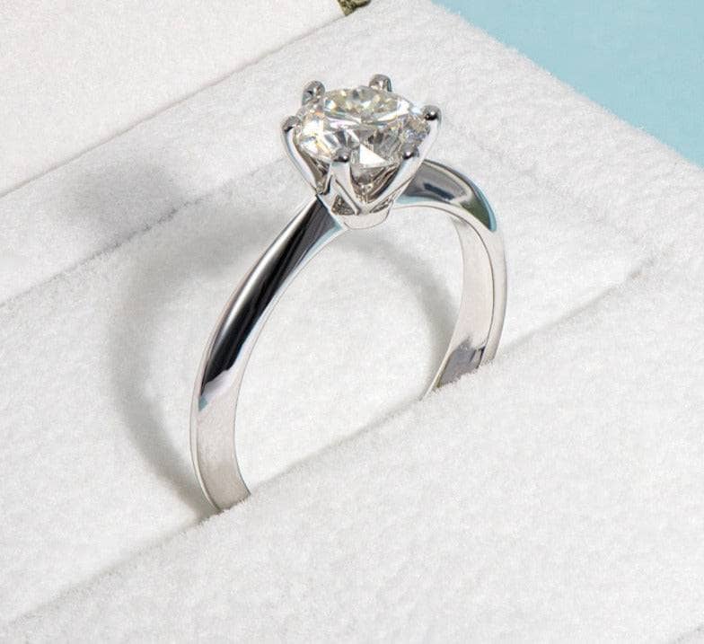 Round Cut 1-3 Carat Diamond Engagement Ring-Black Diamonds New York