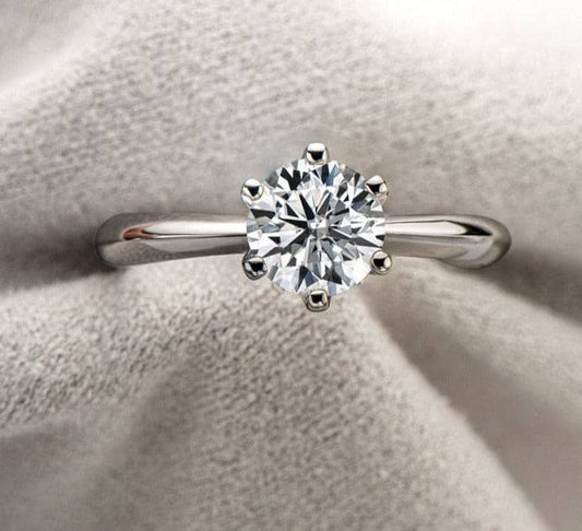 Round Cut 1-3 Carat Diamond Engagement Ring-Black Diamonds New York