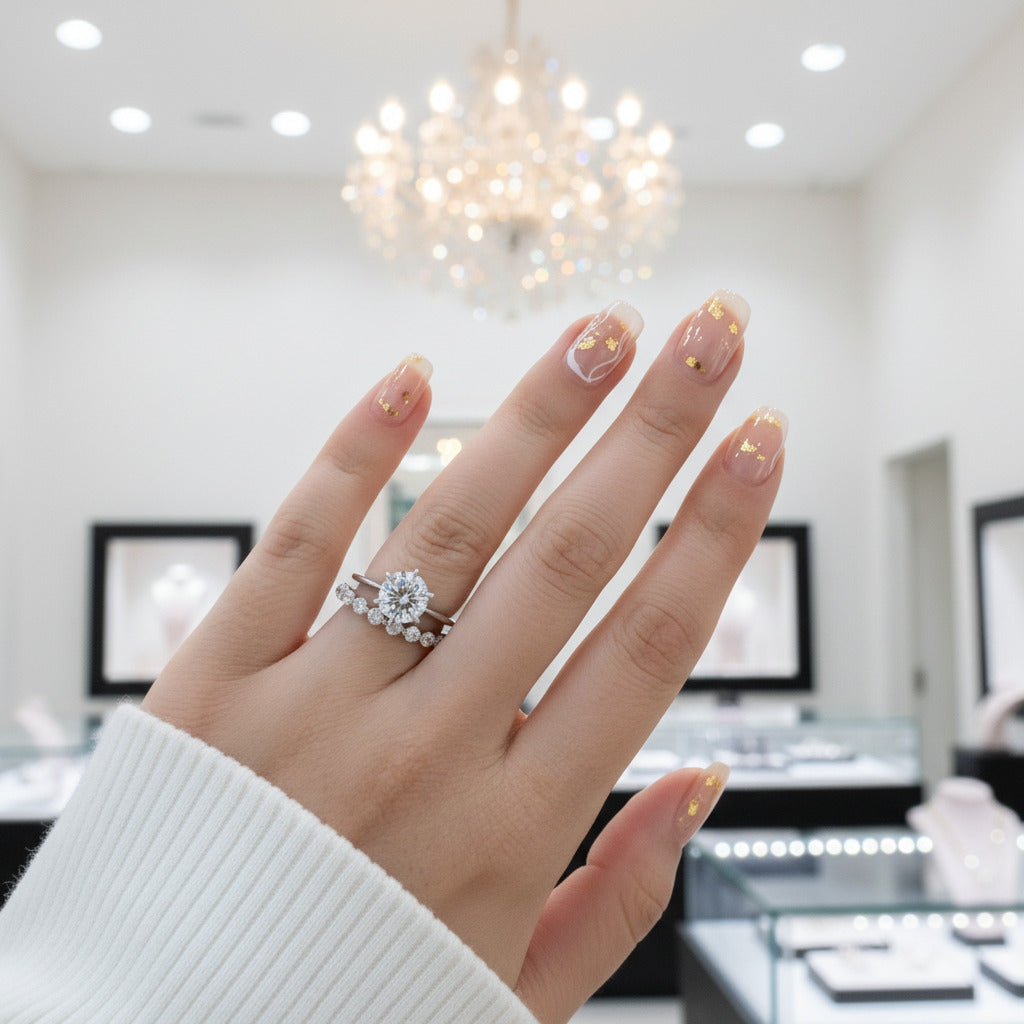 Round Cut 2ct Engagement and Wedding Ring Set-Black Diamonds New York