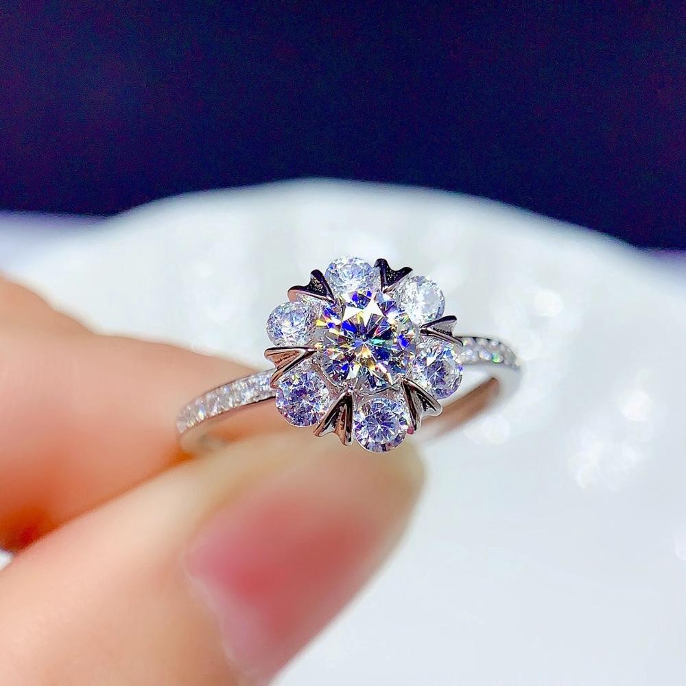 Round Cut Crackling Diamond White Gold Engagement Ring-Black Diamonds New York