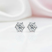 Round Cut Sapphire Women's Stud Earrings-Black Diamonds New York