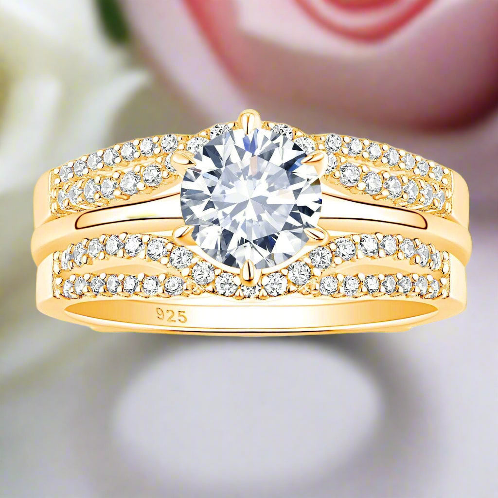 Round Cut Diamond Solitaire Wedding Ring with Wavy Band-Black Diamonds New York