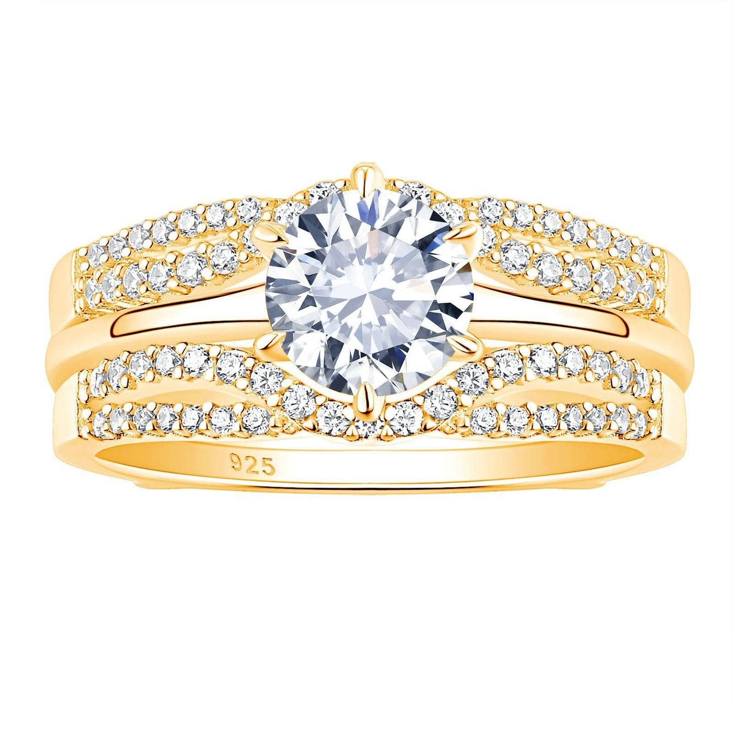 Round Cut EVN™ Diamond Solitaire Wedding Ring Set-Black Diamonds New York