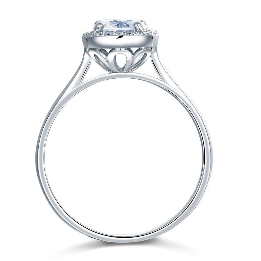 Round Cut Halo Promise Ring - Black Diamonds New York