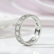 Round Cut Diamond Hallowed Ring Band-Black Diamonds New York