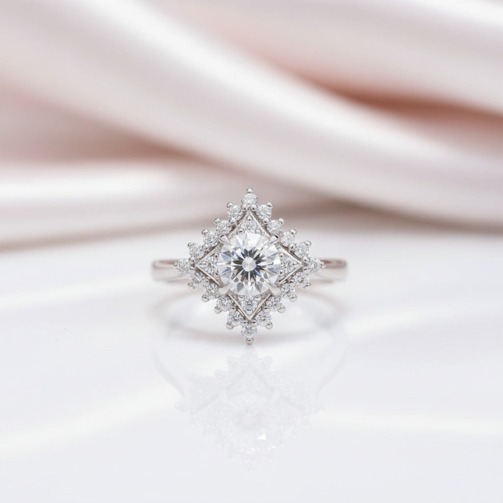 Round Cut Diamond Option Shaped Engagement Ring-Black Diamonds New York