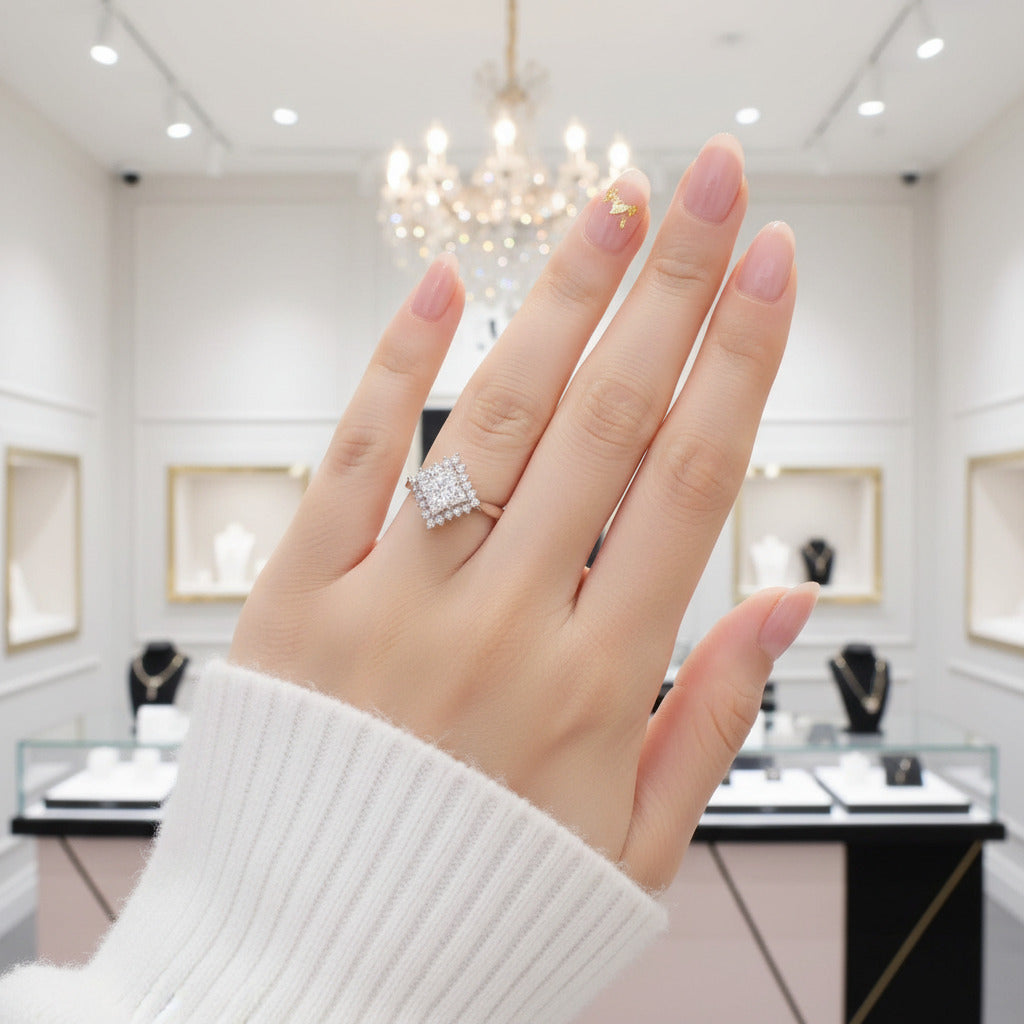 Round Cut Diamond Option Shaped Engagement Ring-Black Diamonds New York
