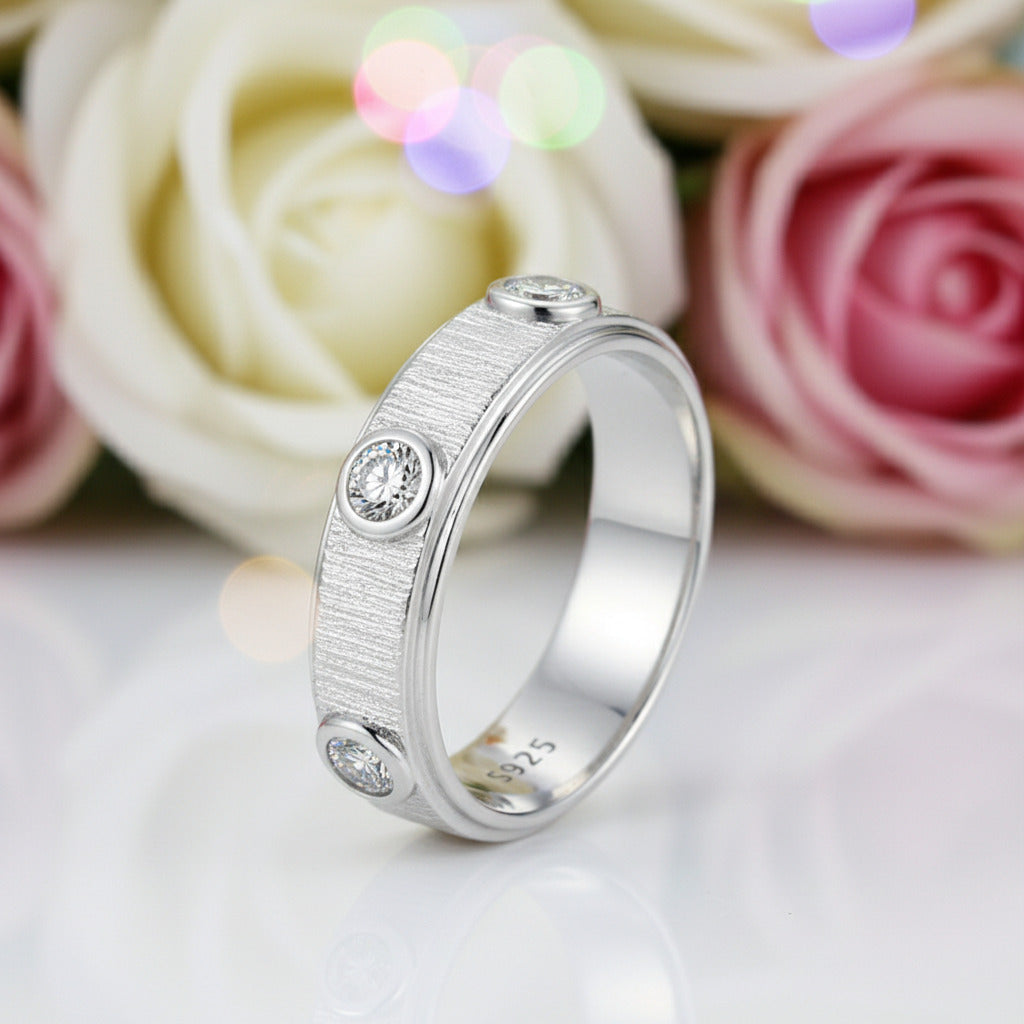 Round Cut Diamond Eternity Love Wedding Band-Black Diamonds New York