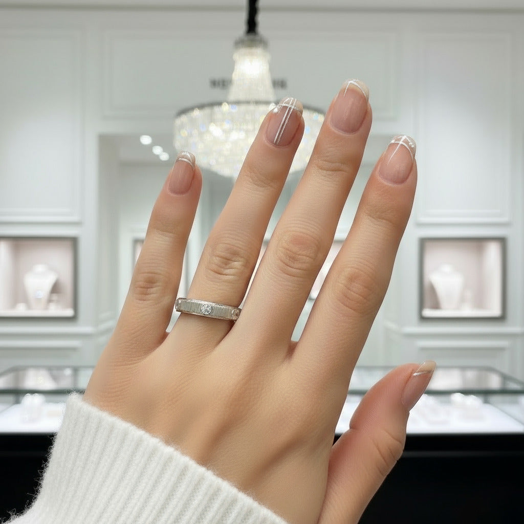 Round Cut Diamond Eternity Love Wedding Band-Black Diamonds New York