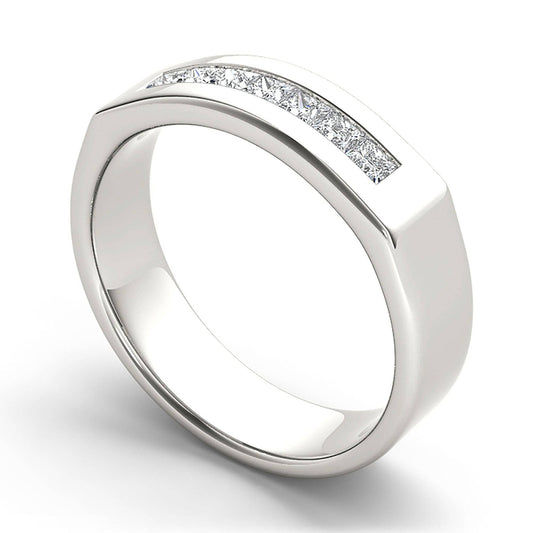 Round Cut Diamond Minimalist Design Mens Ring-Black Diamonds New York
