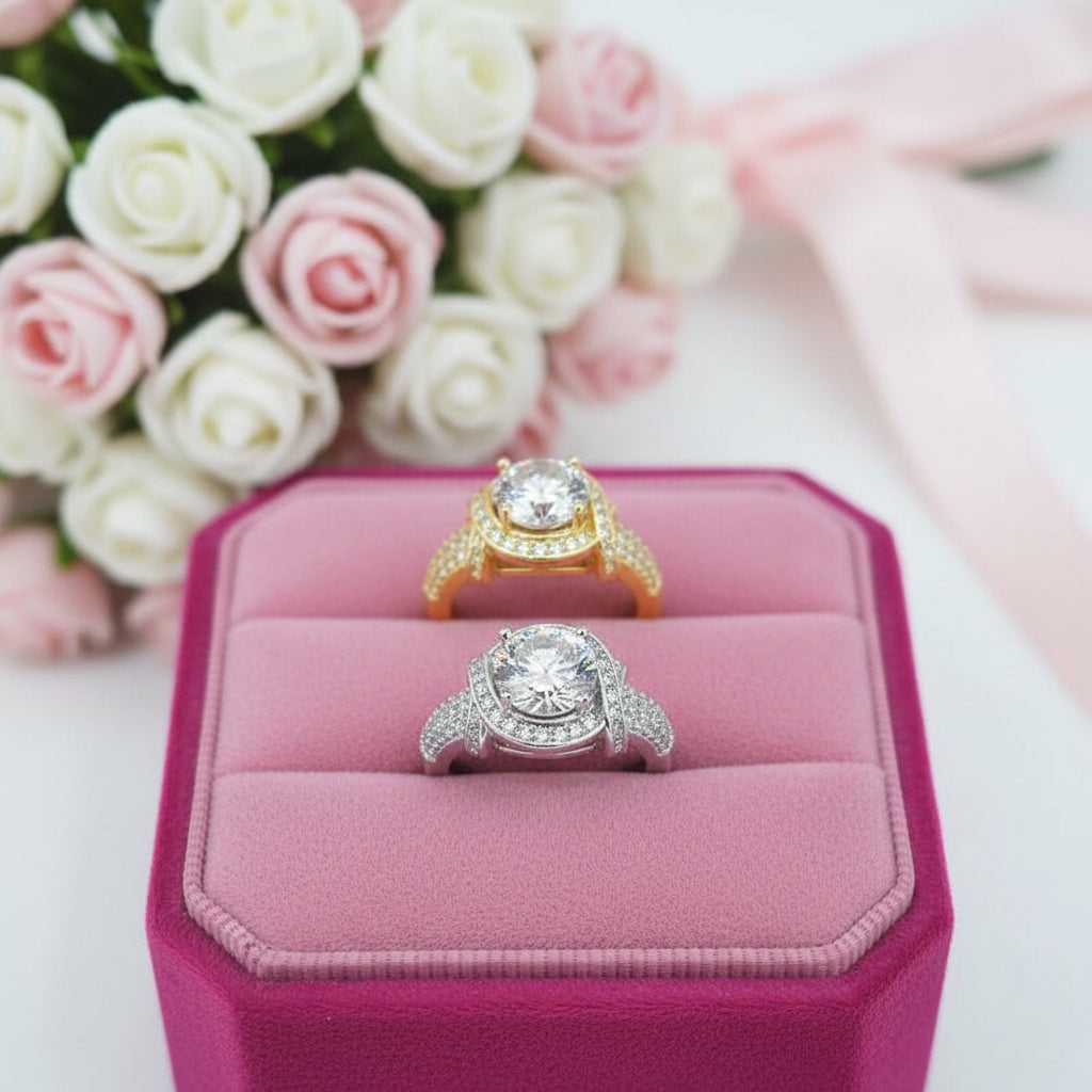 Round Cut Diamond Option Engagement Ring-Black Diamonds New York
