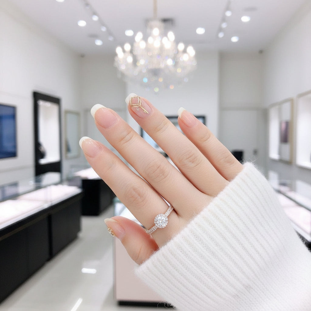 Round Cut Diamond Option Ring Set in Rose Gold-Black Diamonds New York