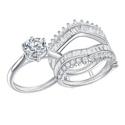 Round EVN Stone Engagement Ring Set-Black Diamonds New York