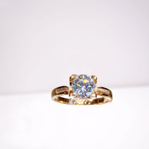 Round Excellent Cut 2ct Diamond Cow Head Engagement Ring-Black Diamonds New York