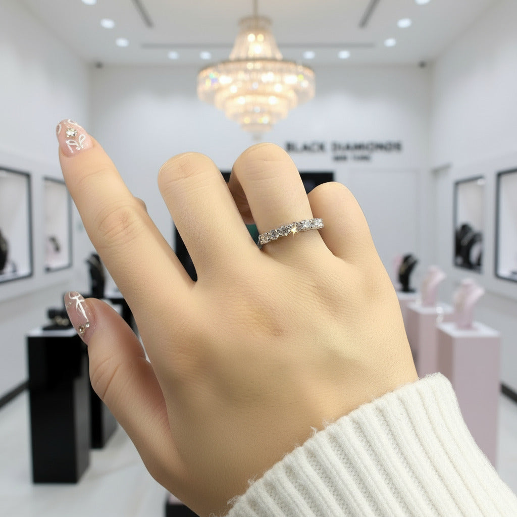 Round Excellent Cut Diamond Ring-Black Diamonds New York