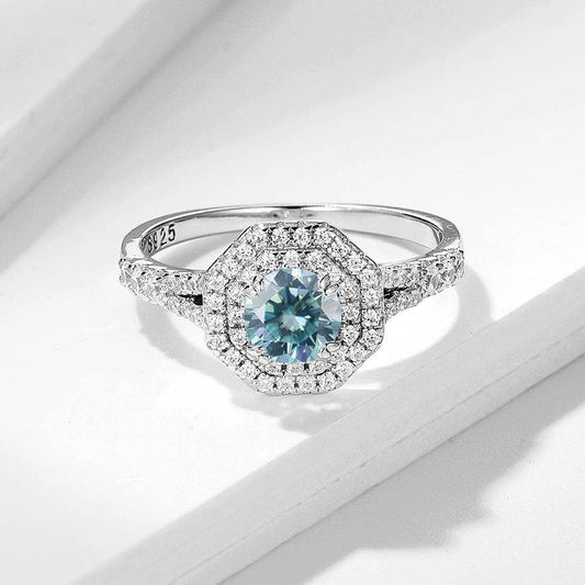 Round Moissanite Diamond Engagement Ring-Black Diamonds New York