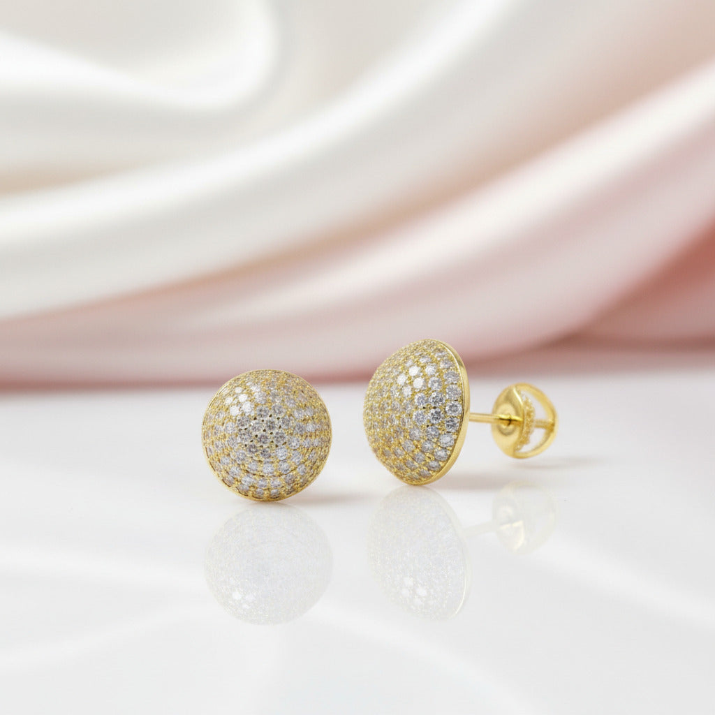 Round Diamond Option Retro Stud Earrings-Black Diamonds New York