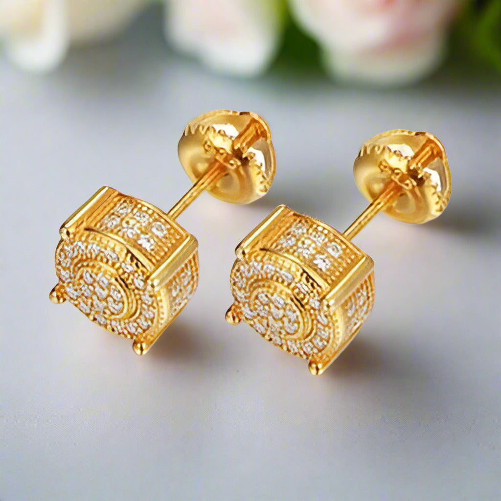 Round Diamond Stud Earrings-Black Diamonds New York