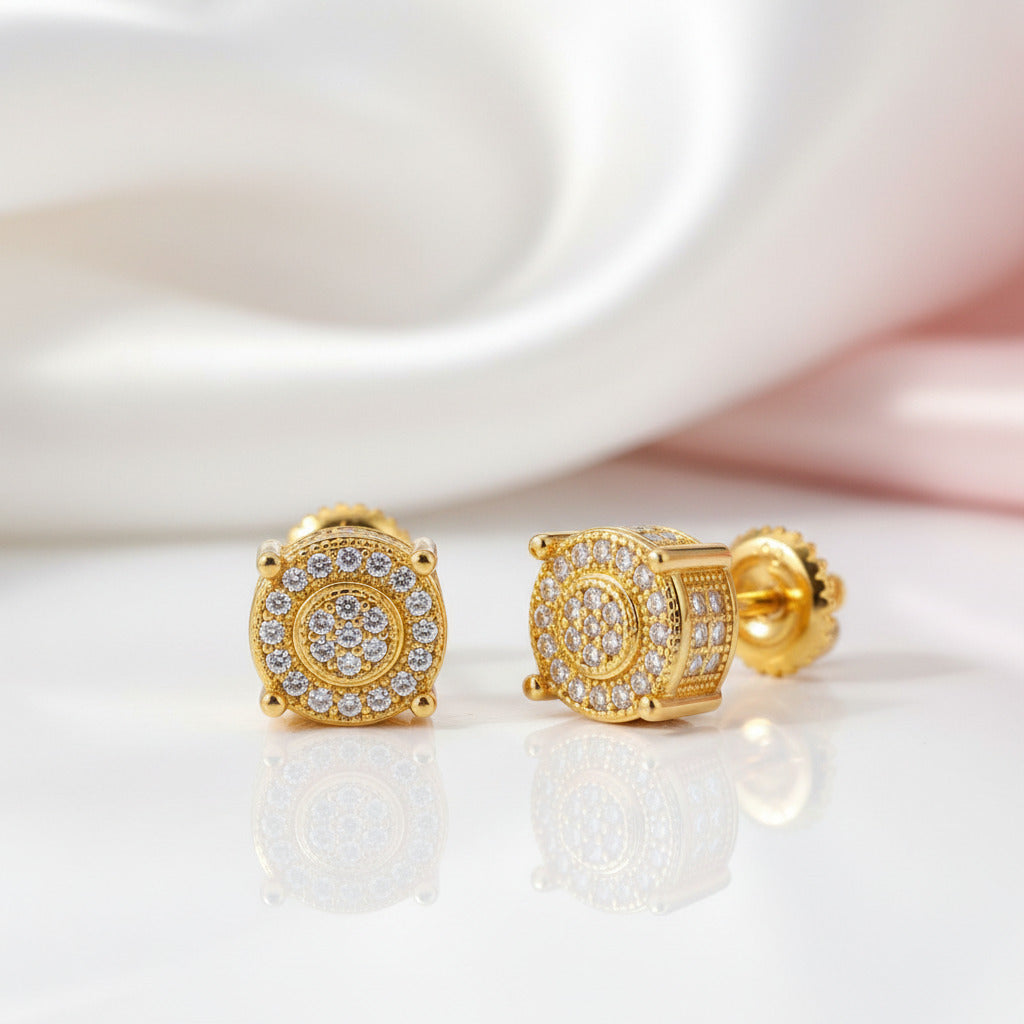 Round Diamond Option Stud Earrings-Black Diamonds New York