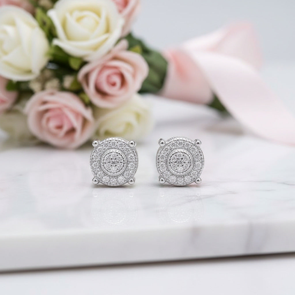 Round Diamond Option Stud Earrings-Black Diamonds New York