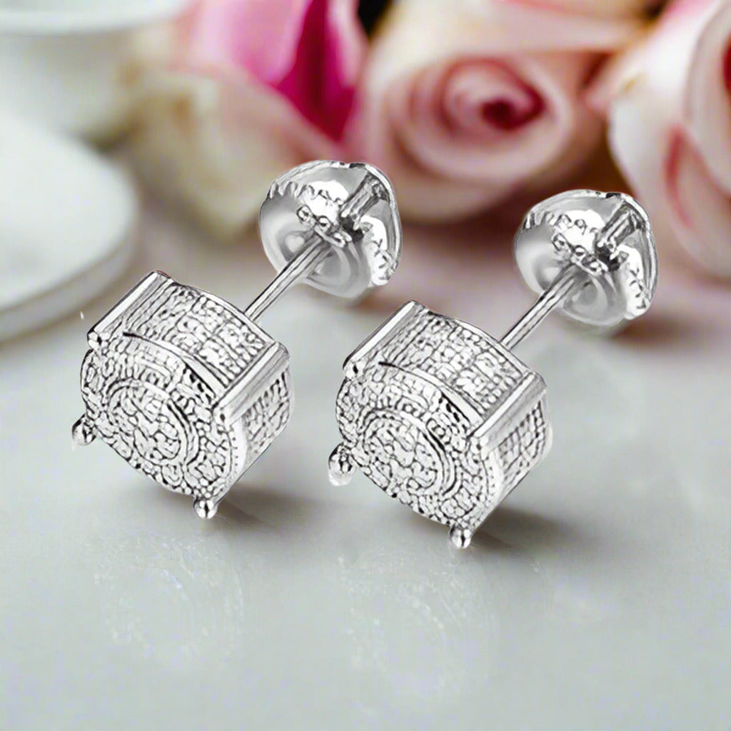 Round Diamond Stud Earrings-Black Diamonds New York