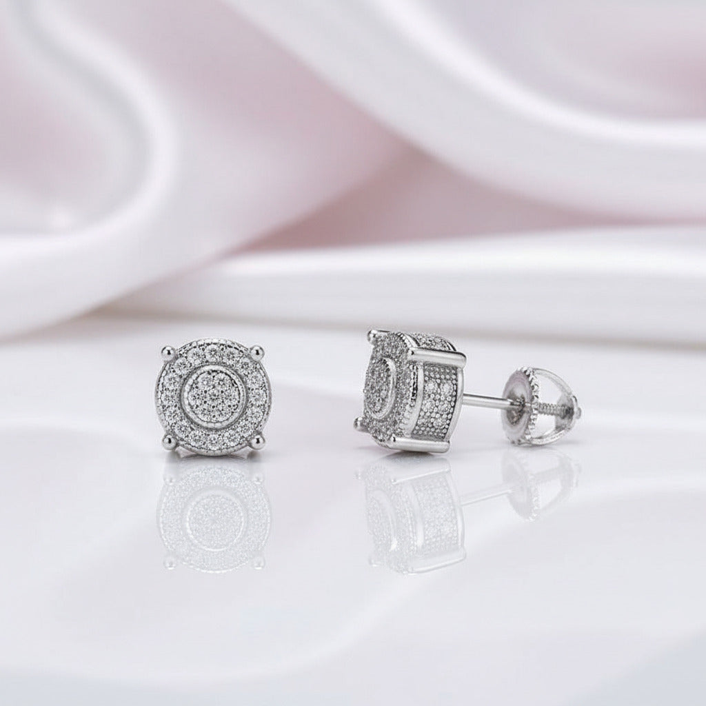 Round Diamond Option Stud Earrings-Black Diamonds New York