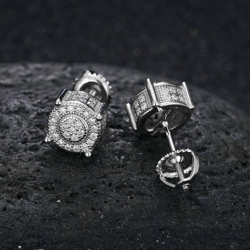 Round Moissanite Stud Earrings-Black Diamonds New York