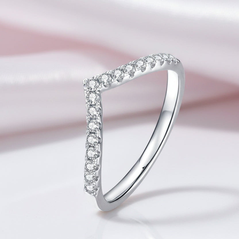 Round Diamond Option V Ring Band-Black Diamonds New York