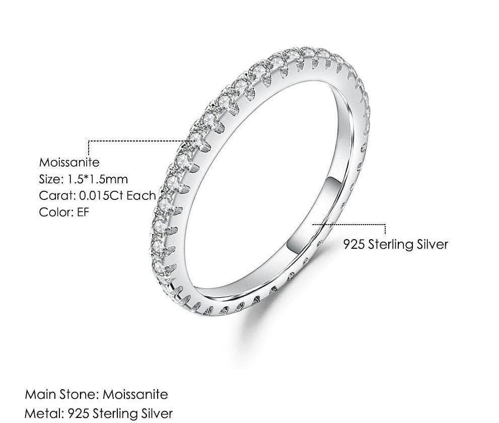 Round Moissanite Wedding Ring Bands - Black Diamonds New York